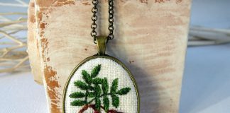 kanaviçe kolye modelleri